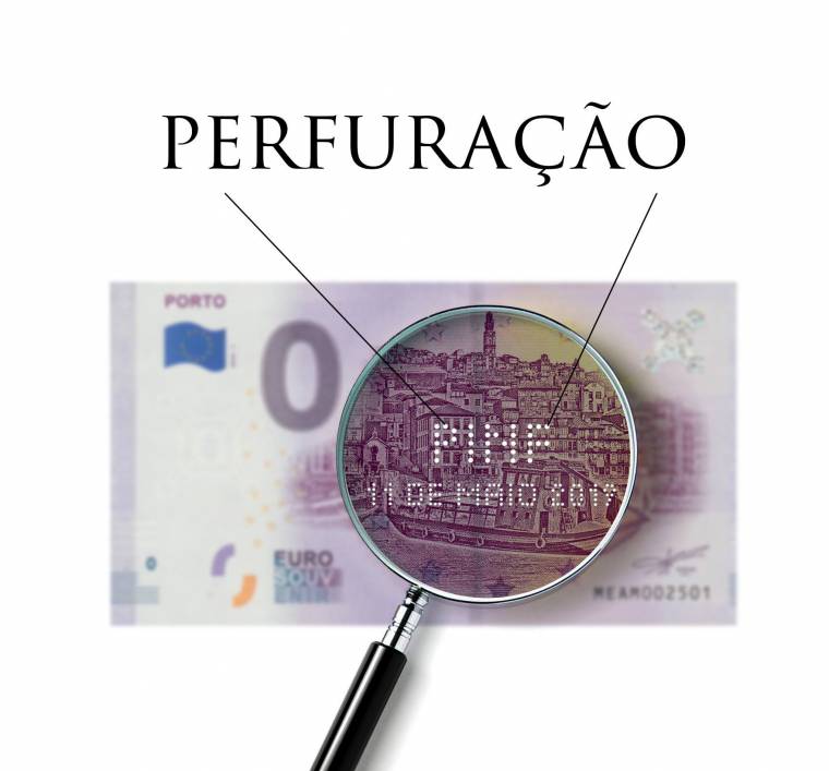 PORTO Portugal 0 Euro Souvenir Note Special PINF 2019 Perforated Limited Edition
